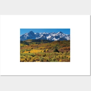 Trees With Mountain Range In The Background Posters and Art